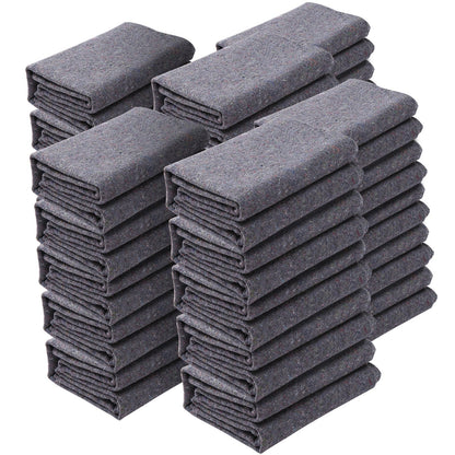 24-Pack Moving Blankets 1.8kg Each, 1.8 x 1.4m Furniture Pads with Elastic Bands