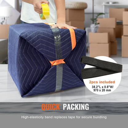 VEVOR Moving Blankets, 2032 x 1829 mm, 29.5 kg/dz, 12 Packs, Professional Non-Woven