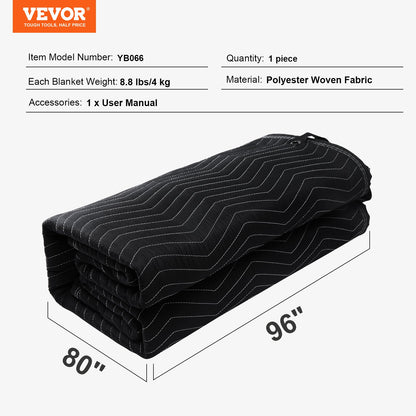VEVOR Sound Dampening Blanket, 2438 x 2032 mm Extra Large Studio Grommeted Soundproof