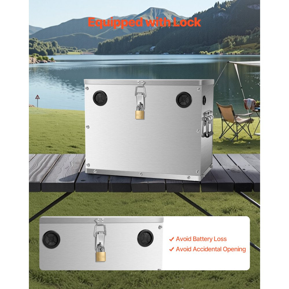 VEVOR Battery Box Group 24/31 Stainless Steel Shell for Cars & Trolling Motors