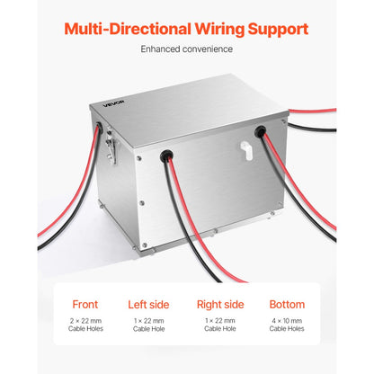 VEVOR Battery Box Group 24/31 Aluminum Alloy Shell for Off-Road Racers & Trucks