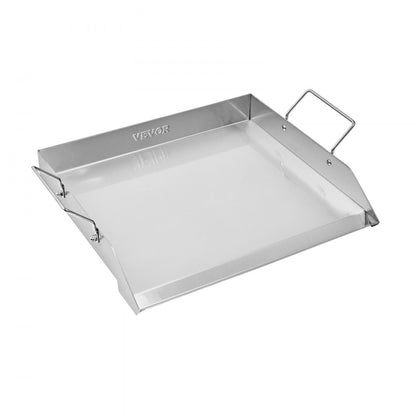 VEVOR 18x16 in Flat Top Griddle Stainless Steel Universal BBQ Grill Pan Cookware