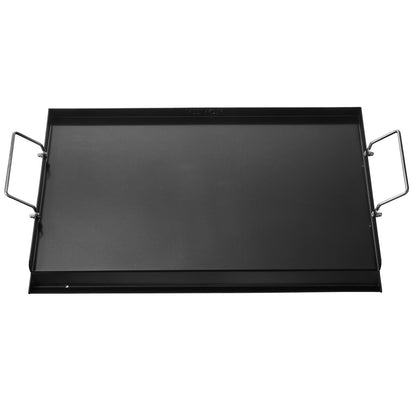 Carbon Steel Griddle, 24x16 inch Universal Flat Top Rectangular Plate, Gas Grill Griddle for BBQ Grill, Teppanyaki, Portable Family Cookware with Handle, for Camping Tailgating Party