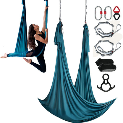 VEVOR Aerial Silk & Yoga Swing, 10 m Length, Aerial Yoga Hammock Kit with 100gsm