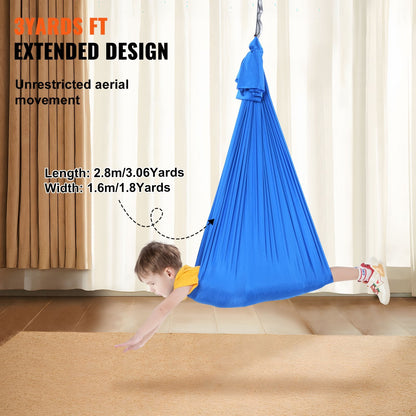 Therapy Swing for Kids & Adults with Special Needs, 2.8m, 250kg Capacity, Blue