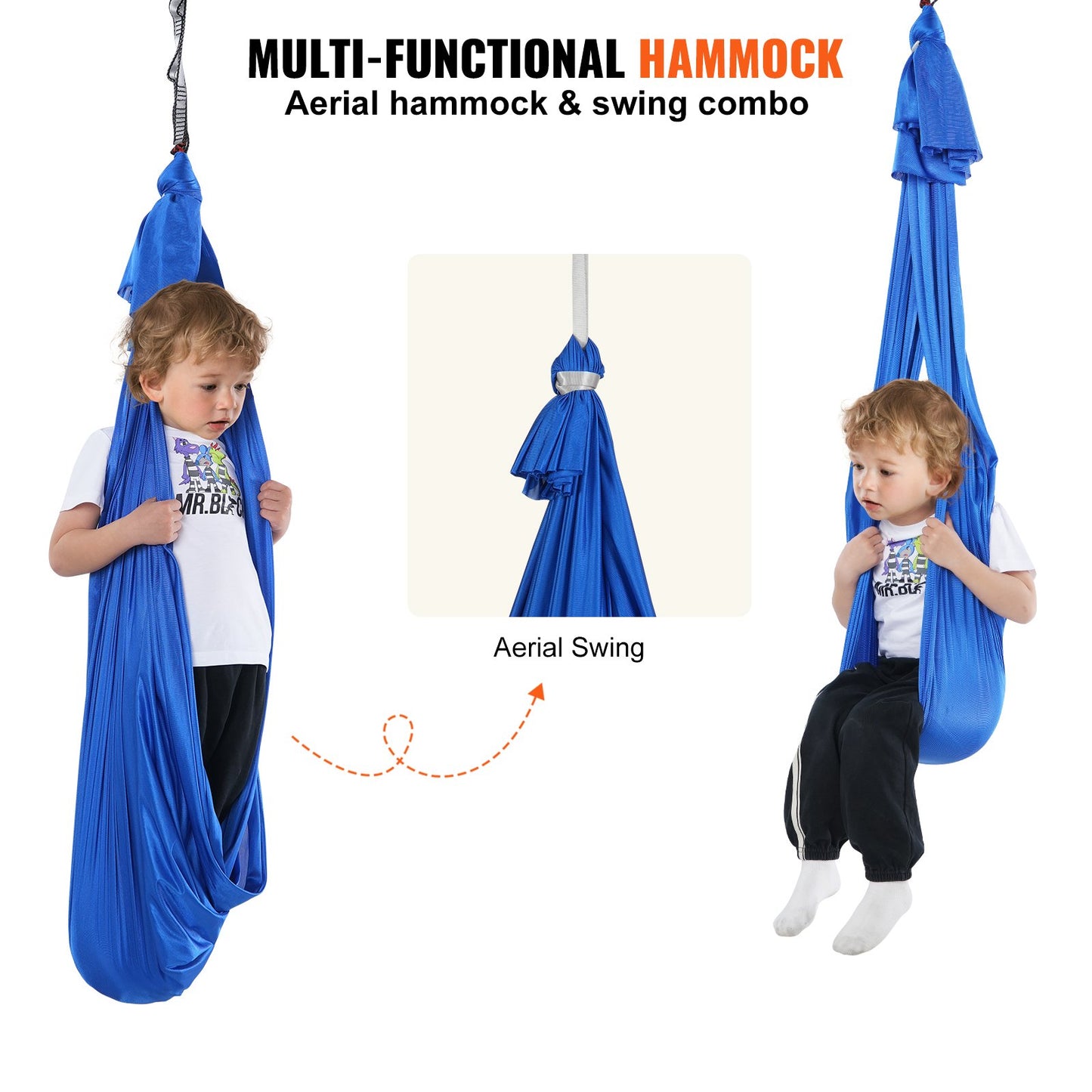 VEVOR Sensory Swing for Kids, 2.8 m Length, Therapy Swing for Children with Special