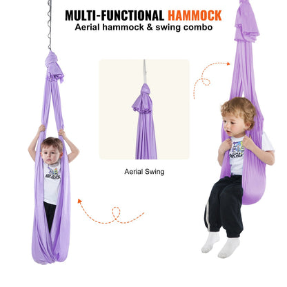Therapy Sensory Swing for Kids & Adults, 2.8 m, Purple, 250 kg Capacity
