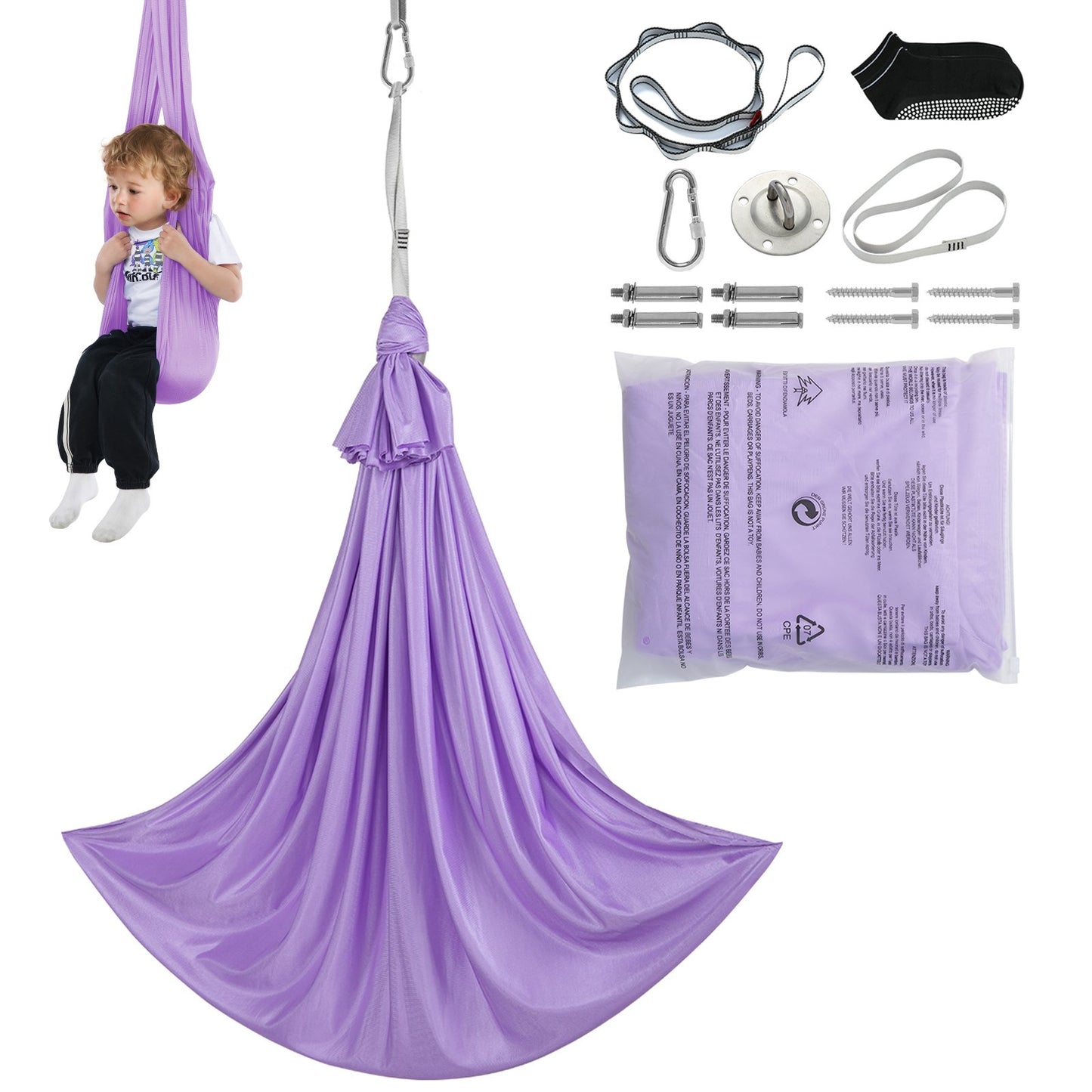VEVOR Sensory Swing for Kids, 2.8 m, Therapy Swing for Children with Special Needs,