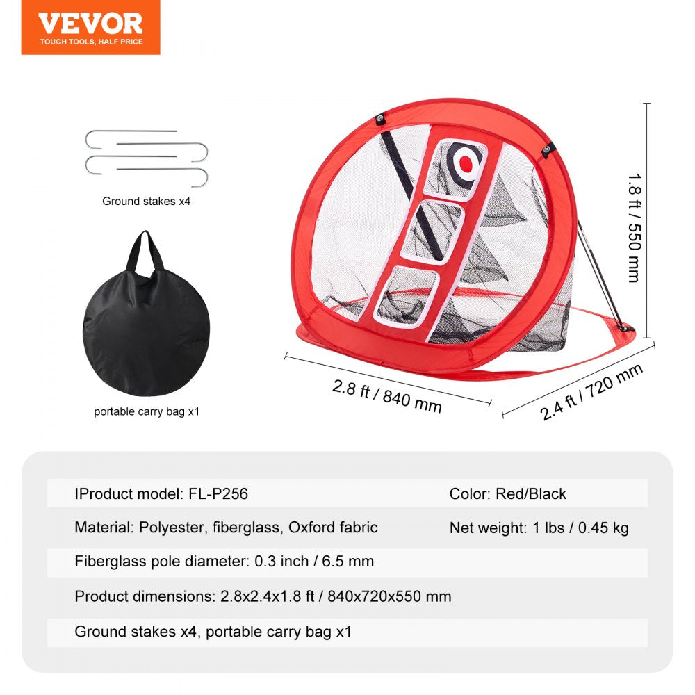 Golf Chipping Net Pop Up Golf Practice Net Portable Indoor Hitting Aid