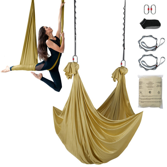 VEVOR Aerial Yoga Hammock & Swing, 4 m Length, Aerial Yoga Starter Kit with 100gsm