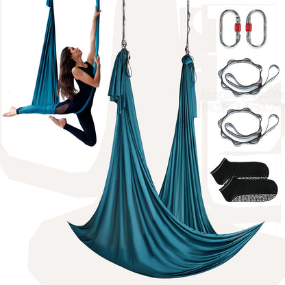 VEVOR Aerial Yoga Hammock & Swing, 5 m Length Aerial Yoga Starter Kit with 100gsm