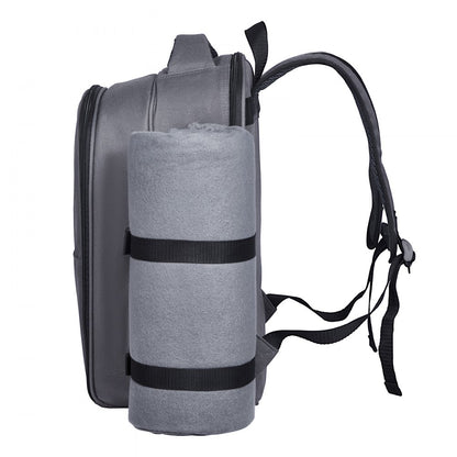 VEVOR Beach Picnic Backpack Bag for 2 Person with Cooler Compartment Grey