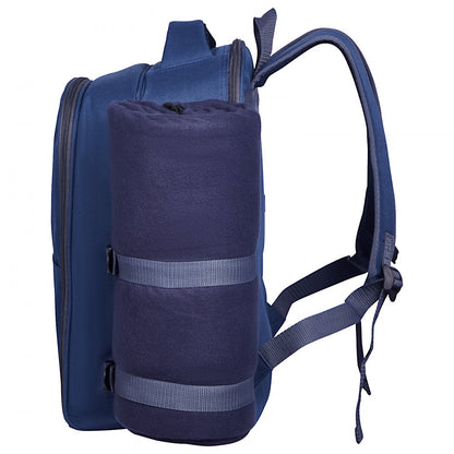 VEVOR Beach Picnic Backpack Bag for 2 Person with Cooler Compartment Navy Blue