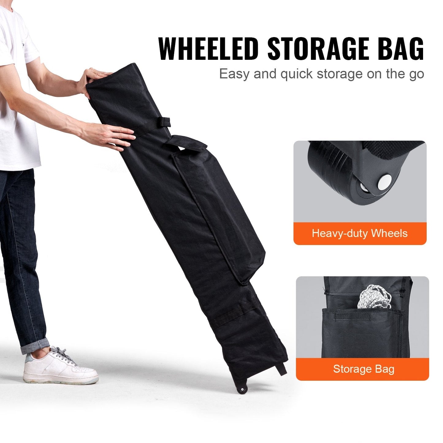 Portable 3x3m Pop Up Canopy Tent with Waterproof UV Protection and Roller Bag