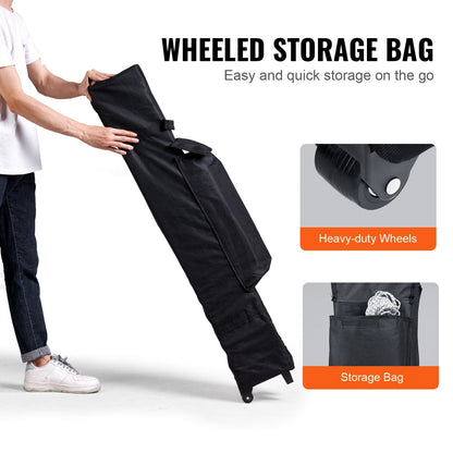 Dark Gray 3x3m Pop-Up Canopy Tent with Roller Bag & Sandbags, UV & Water Resistant