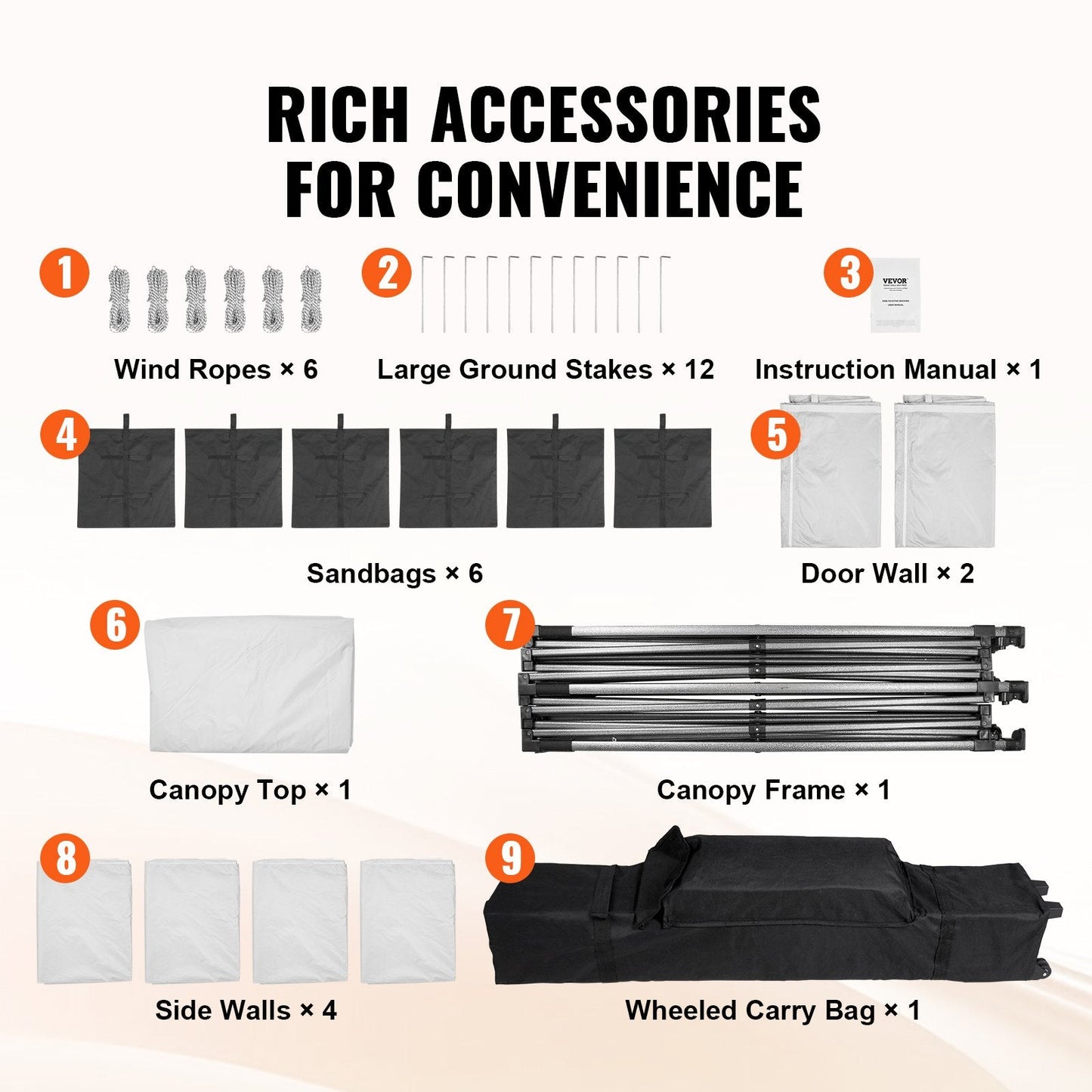 10x6m Pop-Up Outdoor Gazebo Tent with Sidewalls and Carry Bag - White