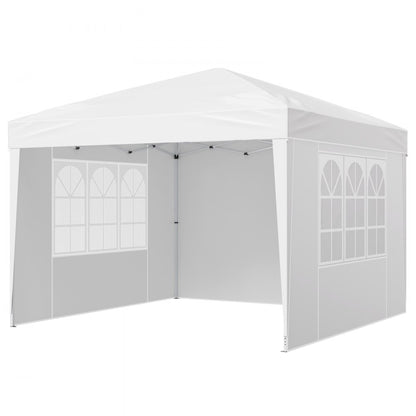 VEVOR Pop Up Canopy 2.95 x 2.95m Pop Up Gazebo Tent with 3 Sidewalls & 2 Windows