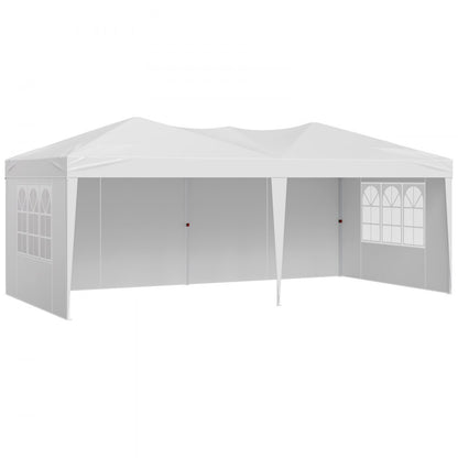 VEVOR Pop Up Canopy 5.9 x 2.96 m Pop Up Gazebo Tent with 3 Sidewalls & 2 Windows