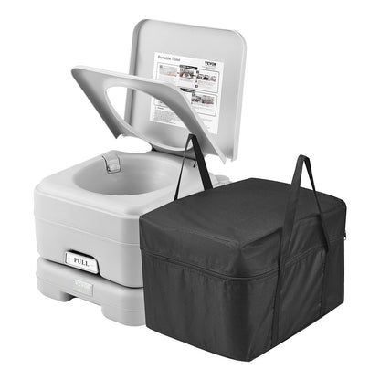 Portable Camping Toilet with 12L Waste & Flush Tanks, Leak-Proof Design