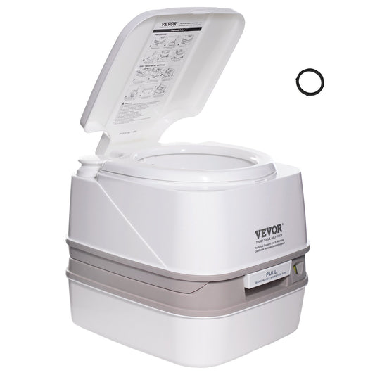 VEVOR Portable Toilet for Camping, Porta Potty with 3.2 Gal Waste Tank & 2.6Gal
