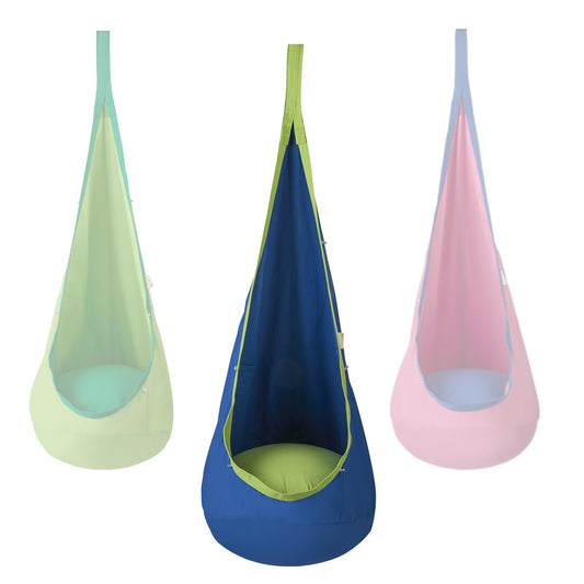 VEVOR Kids Pod Swing Seat, Hanging Hammock Chair with LED Lights Strings, Inflatable