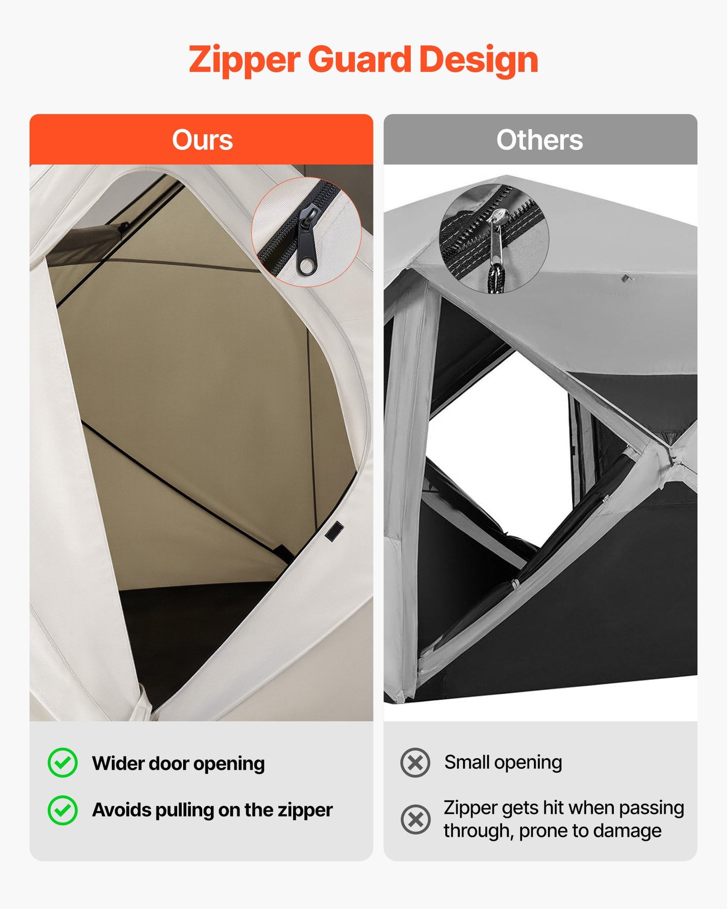 Camping Tent, 4 Person Pop Up Instant Cabin Tent with Large Mesh Windows, 60 Seconds Easy Setup, Portable Cabin Hub Tents with Carry Bag for Family Outdoor Camping & Hiking, Upgraded Ventilation