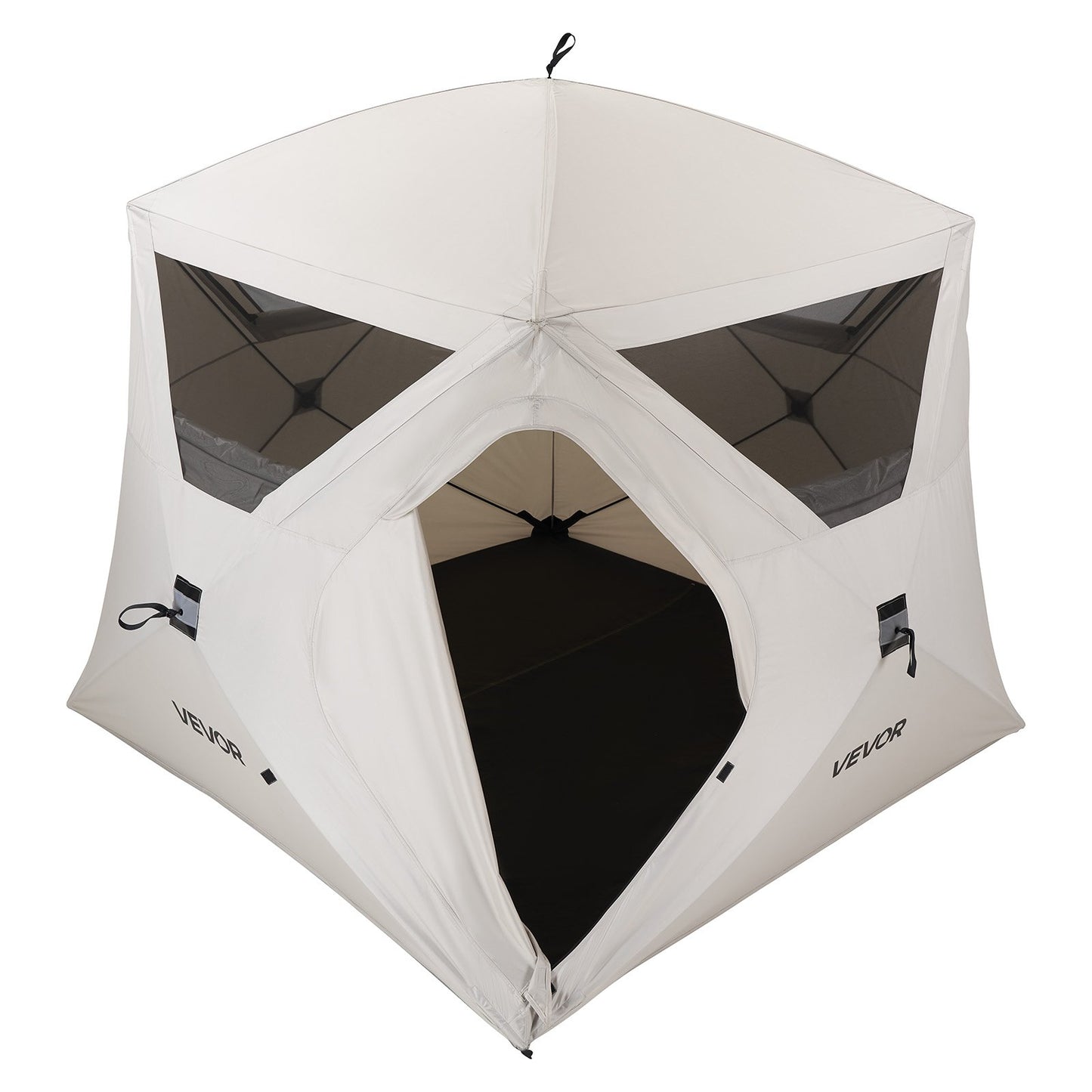 Camping Tent, 4 Person Pop Up Instant Cabin Tent with Large Mesh Windows, 60 Seconds Easy Setup, Portable Cabin Hub Tents with Carry Bag for Family Outdoor Camping & Hiking, Upgraded Ventilation