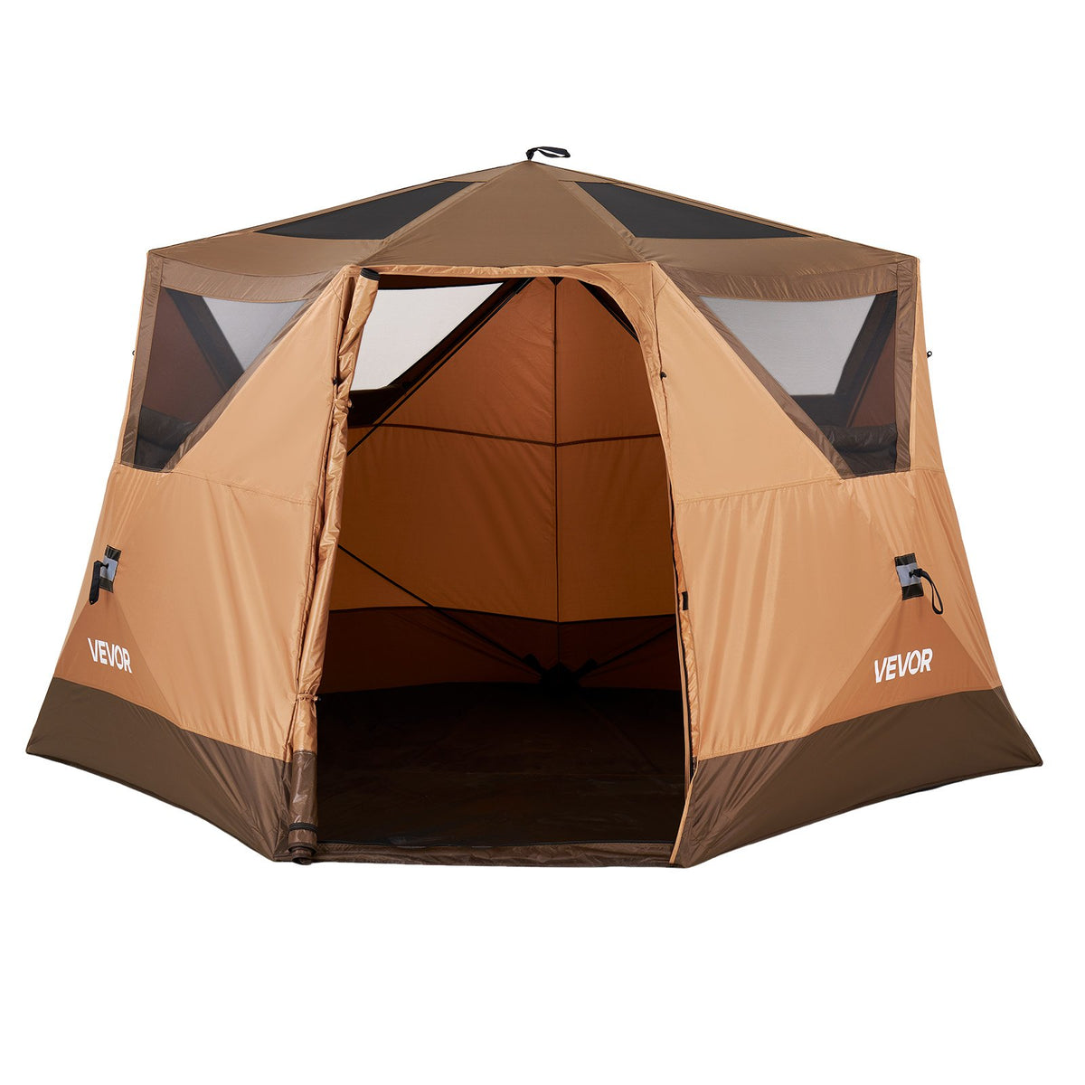 Camping Tent, 6 Person Pop Up Instant Cabin Tent with Rainfly & Large Mesh Windows, 60 Seconds Easy Setup, Portable Waterproof Cabin Hub Tents with Carry Bag for Family Outdoor Camping & Hiking