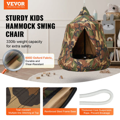 VEVOR Hanging Tree Tent, 330 LBS Capacity Hanging Tent Swing for Indoor and Outdoor