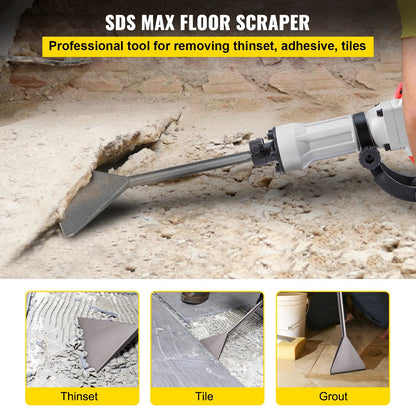 Heavy-Duty SDS-Max Floor Scraper Chisel for Tile & Thinset Removal, 40 x 15 cm