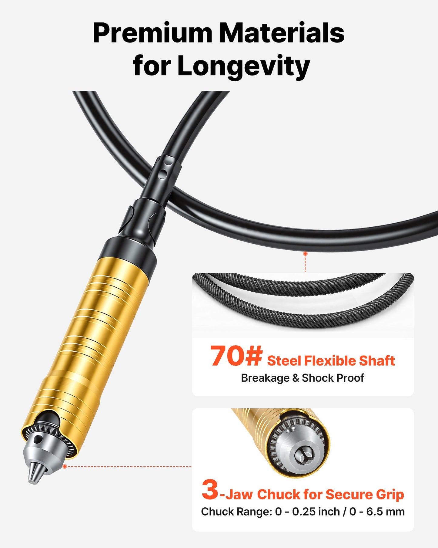 Flex Shaft Grinder, 780W 25000RPM Electric Flex Shaft Rotary Tool, Foot-Pedal Control Hanging Carver Grinder with 112PCS Accessory Kit for Sanding Buffing Polishing Cutting
