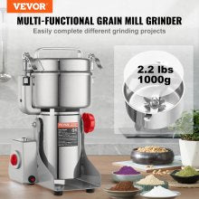 1000g High-Speed Electric Spice & Grain Grinder, 6.2 kg, 3000W, 28000 RPM