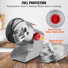 1000g High-Speed Electric Spice & Grain Grinder, 6.2 kg, 3000W, 28000 RPM