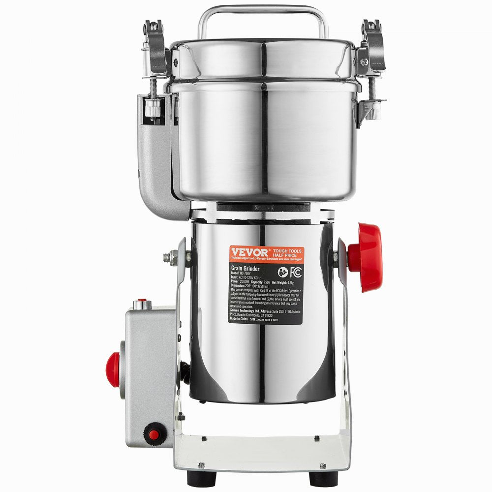 VEVOR 750g Commercial Spice Grinder Electric Grain Mill Grinder High Speed