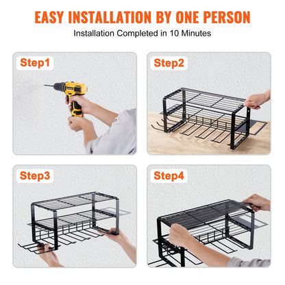 VEVOR Power Tool Organizer, 4 Slot, 3 Layers, Cordless Drill Holder Wall Mount,