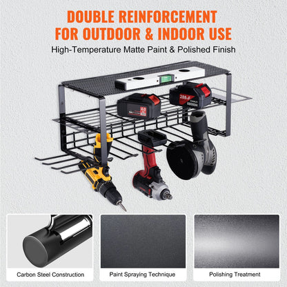 Heavy Duty 3-Layer Power Tool Organizer, 5 Slots, Holds Up to 30 kg