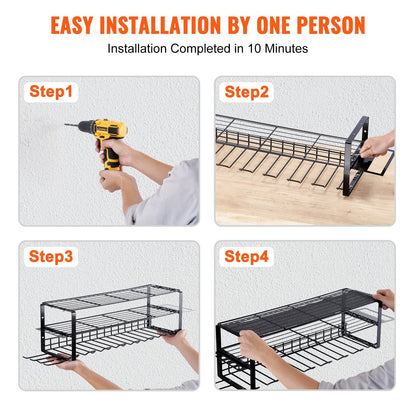 VEVOR Power Tool Organizer, 7 Slot, 3 Layers, Cordless Drill Holder Wall Mount,