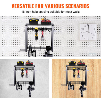 VEVOR Power Tool Organizer, 8 Slot, 3 Layers, Cordless Drill Holder Wall Mount,