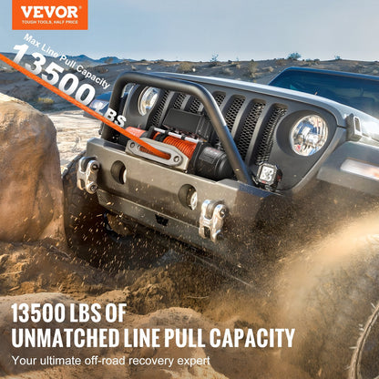 Electric Truck Winch with 6123 kg Capacity & Wireless Remote Control