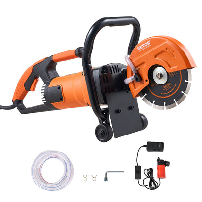 VEVOR Electric Concrete Saw, 7 in Circular Saw Cutter, 2000 W High Power with Max.