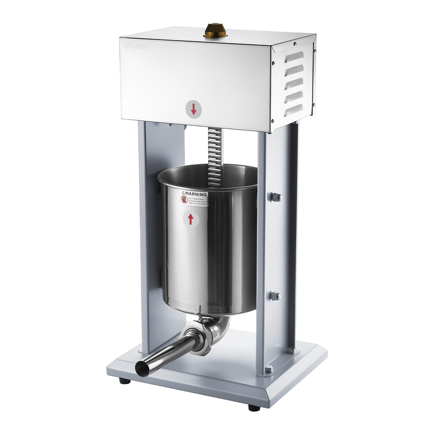 Electric Sausage Stuffer, 22 LBS / 10 L Vertical Meat Filler with Stepless Speed Adjustment, Stainless Steel Sausage Stuffing Machine, Foot Pedal & 4 Filling Tubes, for Commercial and Home Use