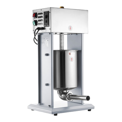 Electric Sausage Stuffer, 22 LBS / 10 L Vertical Meat Filler with Stepless Speed Adjustment, Stainless Steel Sausage Stuffing Machine, Foot Pedal & 4 Filling Tubes, for Commercial and Home Use