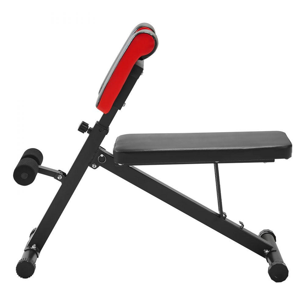 VEVOR Roman Chair Back Extension Hyperextension Bench Adjustable Foldable Gym