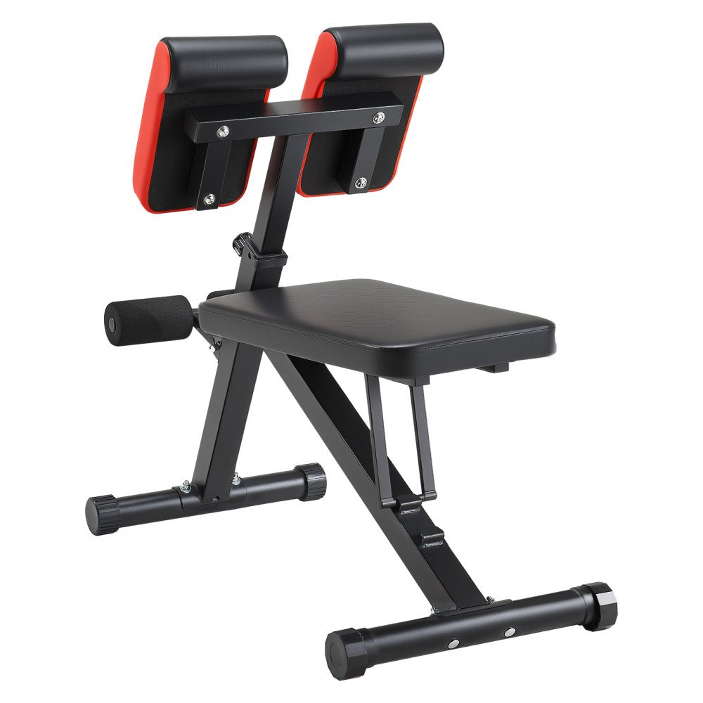 VEVOR Roman Chair Back Extension Hyperextension Bench Adjustable Foldable Gym