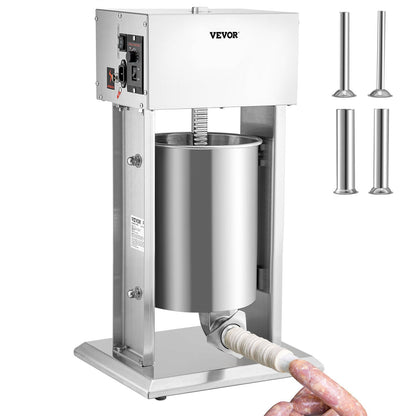 10L Electric Sausage Stuffer with Variable Speed and Stainless Steel Design