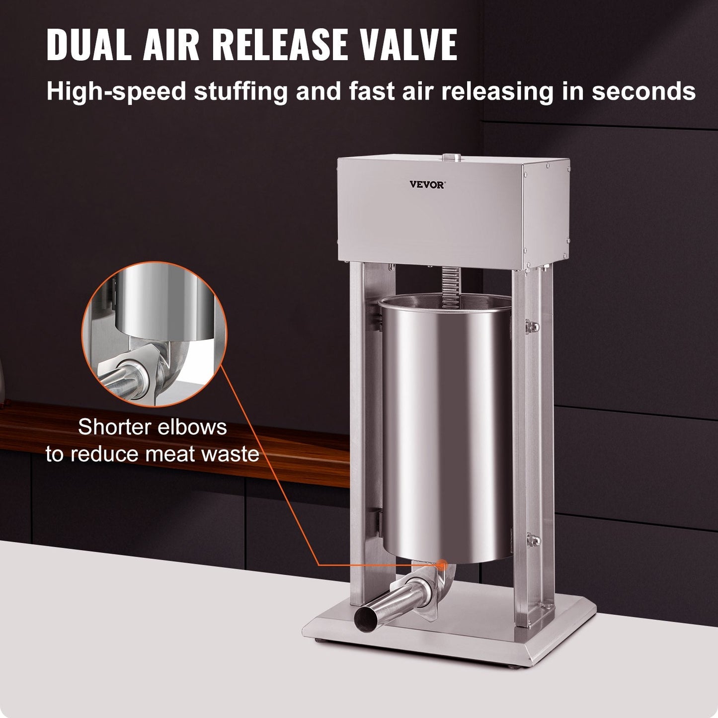 15L Electric Sausage Maker with Variable Speed and Stainless Steel Build