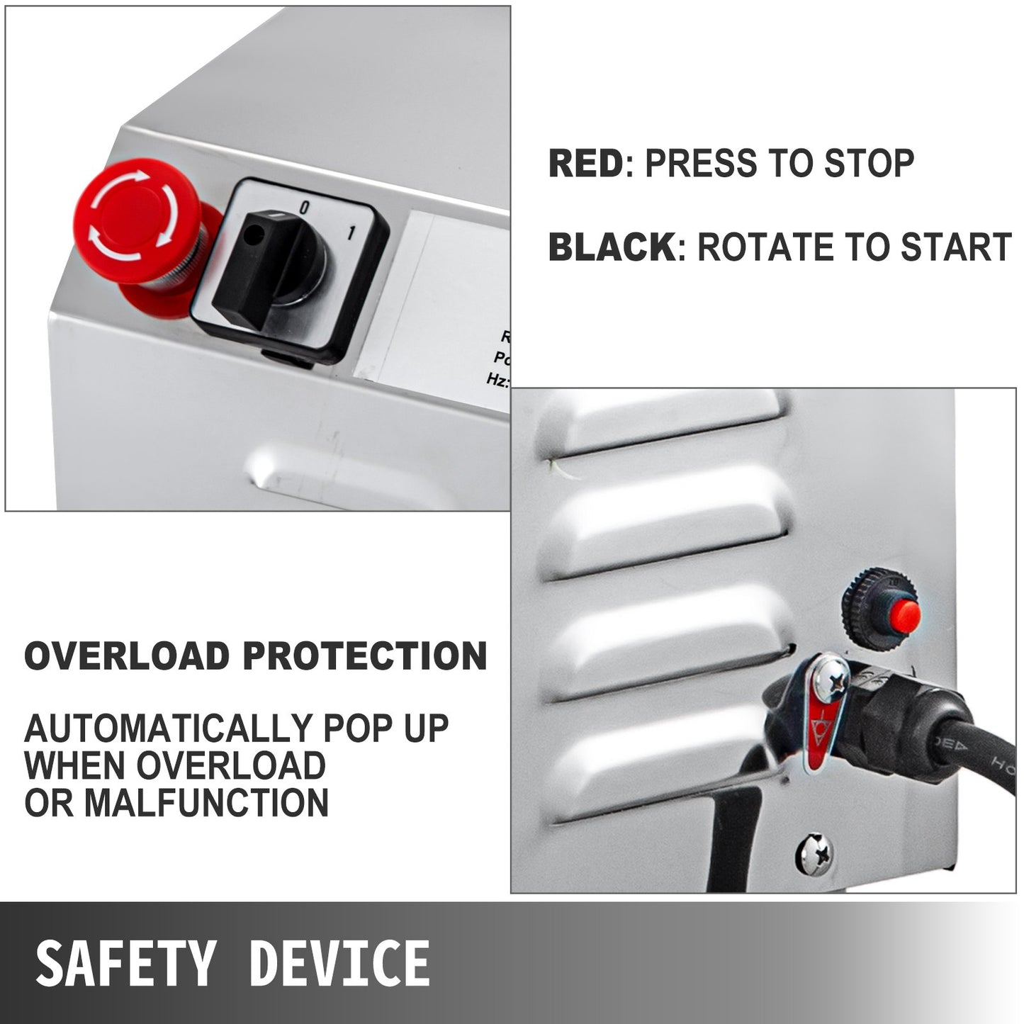 VEVOR Commercial Grinding Machine for Grain 2200W, Electric Grain Grinder 30-50KG/H,