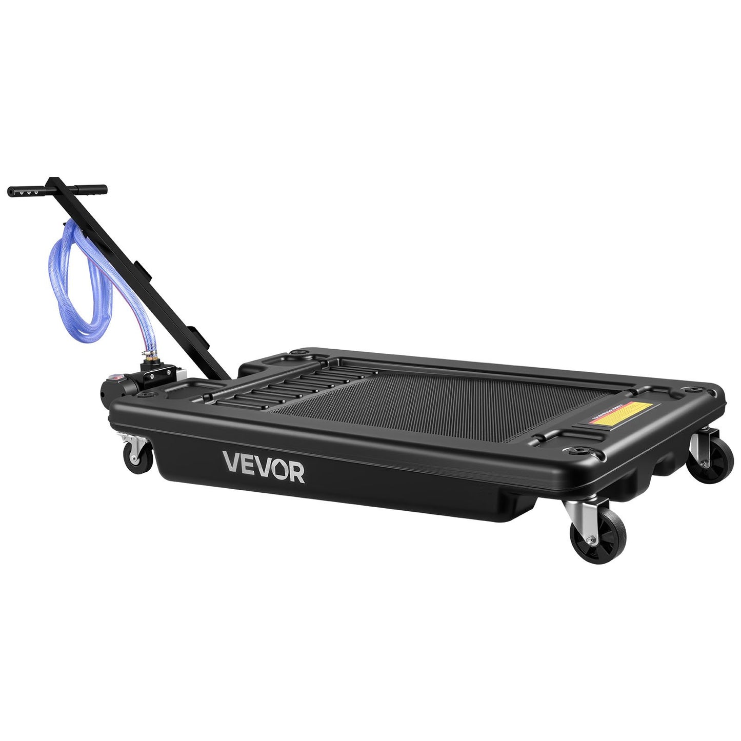 Low Profile Oil Drain Pan, 64 L Capacity, Rolling Oil Drain Pan with Electric Pump & 2.2 m Hose, Leak-proof & Corrosion-resistant, Fit for Cars, SUVs, Trucks, Motorcycles, ATVs, Metal