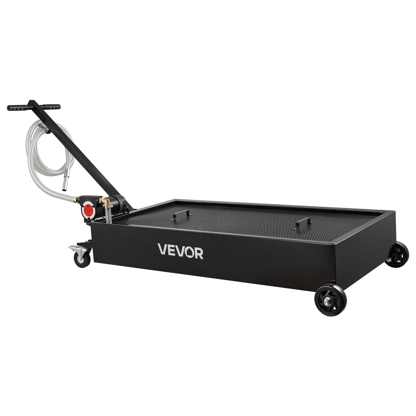 Low Profile Oil Drain Pan, 75.7 L Capacity, Rolling Oil Drain Pan with Electric Pump & 2.2 m Hose, Leak-proof & Corrosion-resistant, Fit for Cars, SUVs, Trucks, Motorcycles, ATVs, Metal