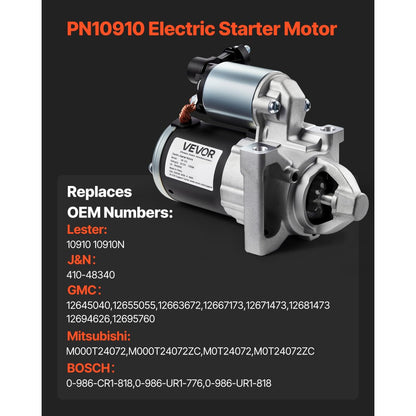 Starter High Torque Starter Motor for Cadillac Chevy GMC 10910 M000T24072